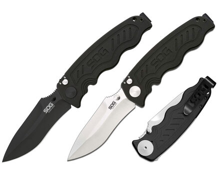Купите полуавтоматический складной нож SOG Zoom Mini Satin и Black TiNi (ZM1001 - ZM1002) в Твери в нашем интернет-магазине