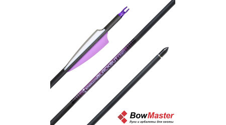 купите Карбоновая стрела для лука Bowmaster Blackout 340, оперение 3 дюйма Shield в Твери