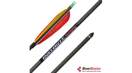 купите Карбоновая стрела для лука Bowmaster Patriot 500 с натуральным оперением 5 дюймов в Твери