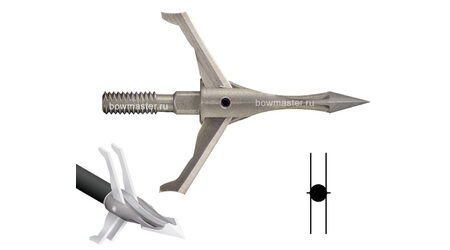 купите Охотничьи наконечники CarbonExpress F-15 Expandable Dual Blade раскрывающиеся, 100 гран, 5 лезвий (3 шт.) в Твери