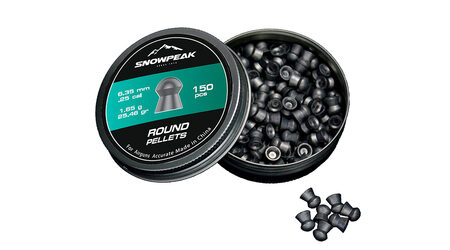 купите Свинцовые пульки для пневматики SnowPeak Round калибр 6.35 мм в Твери