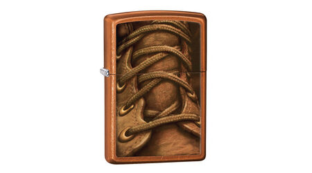 купите Зажигалка Zippo 28672 Boot Laces Toffee (коричневое тонирование крупнозернистой шлифовки хрома, рисунок шнуровки ботинка) в Твери
