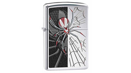 купите Зажигалка Zippo 28795 Spider and Web High Polish Chrome (зеркальный хром, гравировка паука на паутине, цветная заливка) в Твери