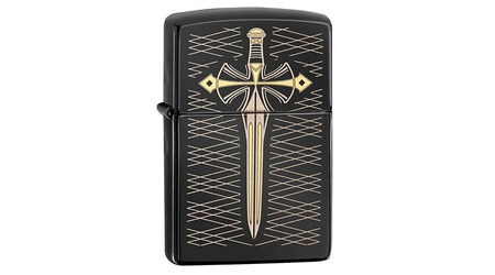 купите Зажигалка Zippo 28799 Gold Sword Ebony (черный глянец, гравировка меча с золочением) в Твери