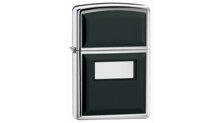 купите Зажигалка Zippo 355 Ultralite Black High Polish Chrome (зеркальный хром, накладки из черного пластика) в Твери